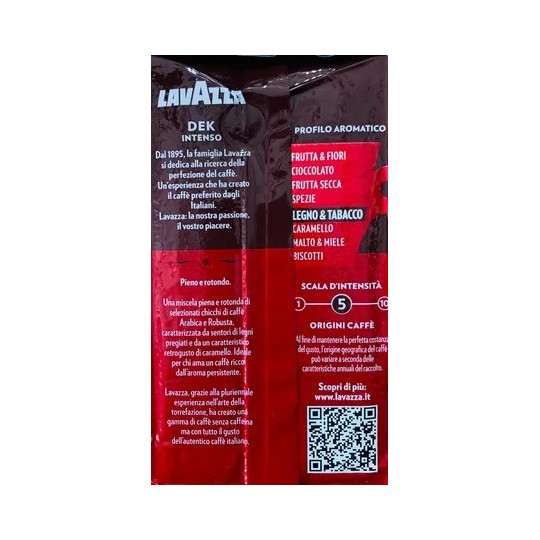 Kawa Mielona Lavazza Dek Intenso Bezkofeinowa 250g