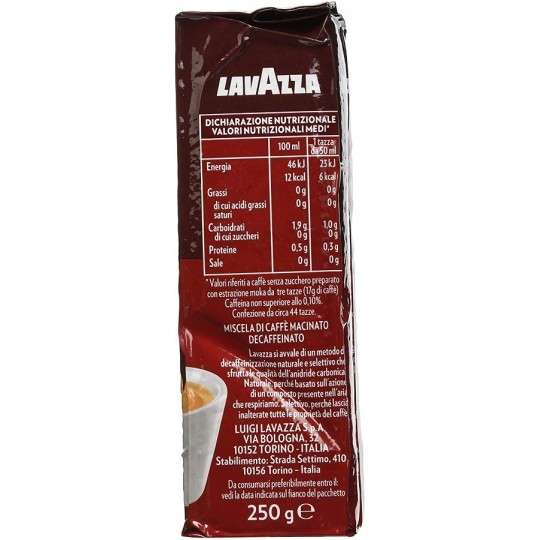 Kawa Mielona Lavazza Dek Intenso Bezkofeinowa 250g