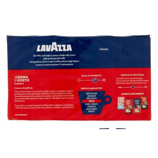 Lavazza Crema E Gusto Classico Kawa Mielona 6X250