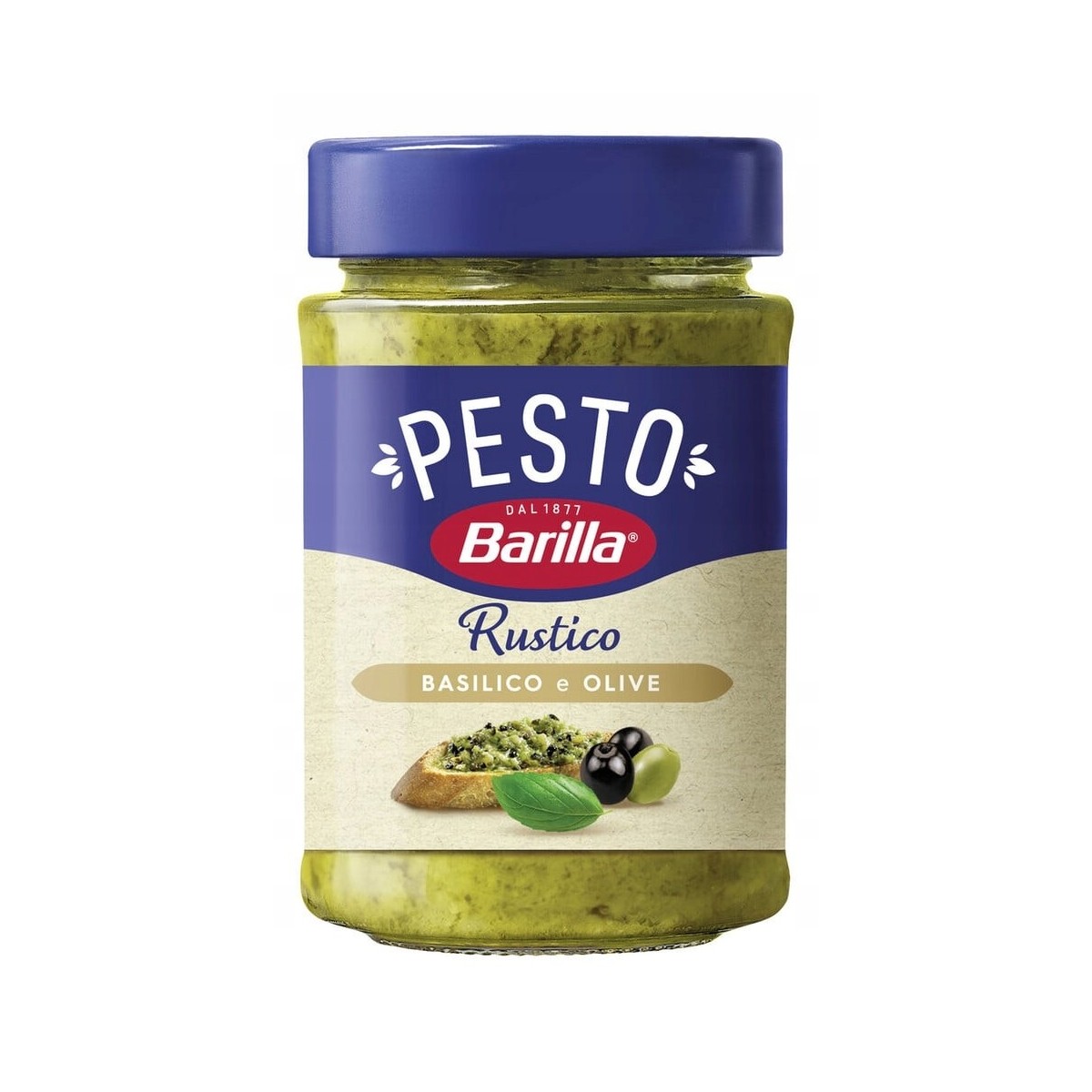 Barilla Pesto Rustico Bazylia i oliwki bruschetta 200g