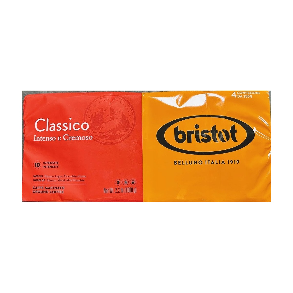 Kawa mielona BRISTOT Intenso e Cremoso 4X250g