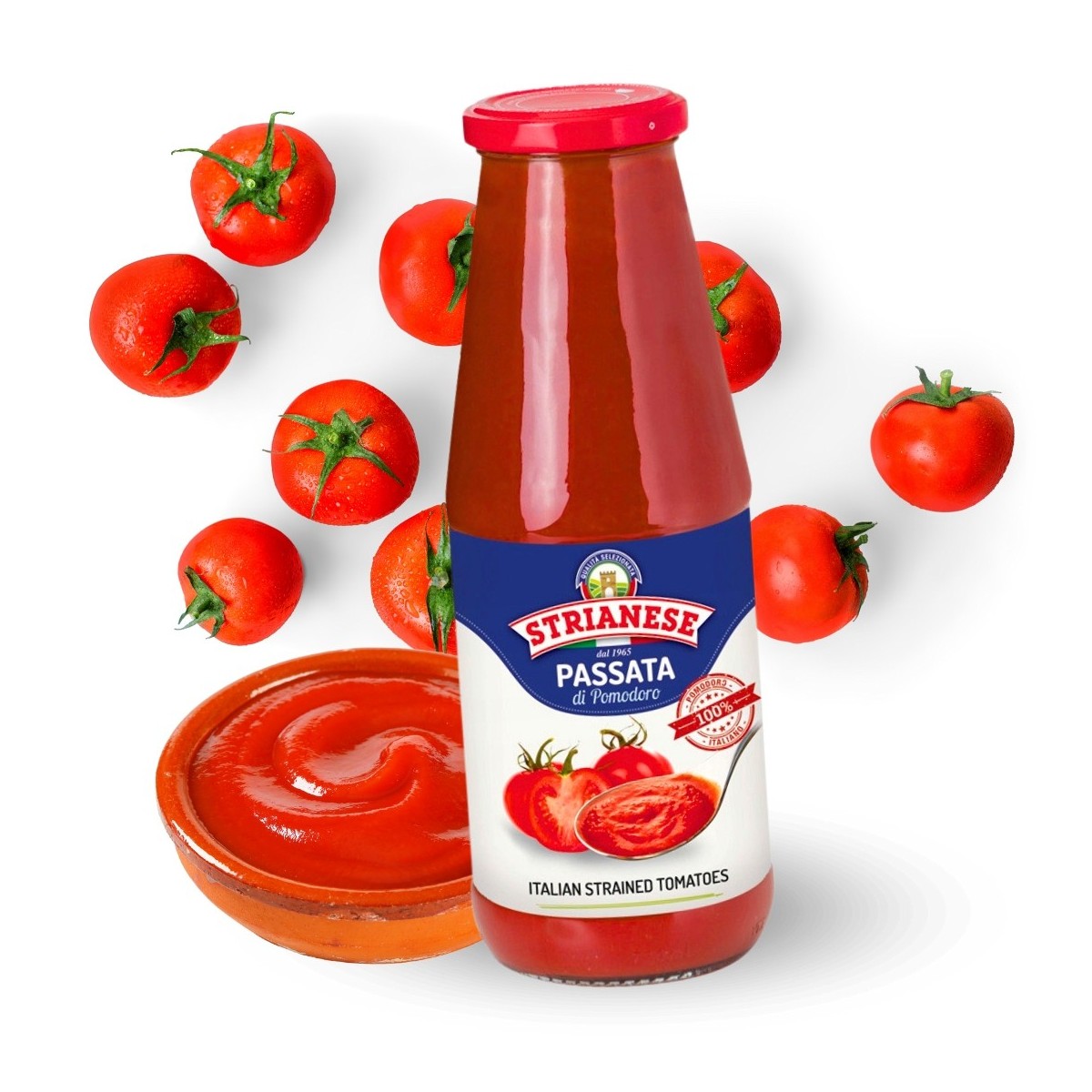 Passata 680g - Strianese 100% pomidorów bez soli włoska