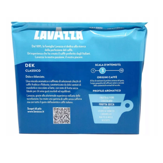 Kawa mielona bezkofeinowa Lavazza 500g(2x250g)