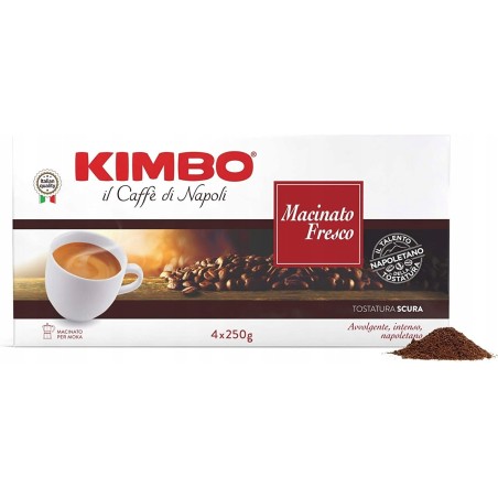 KIMBO Macinato Fresco włoska kawa mielona 4 x 250g