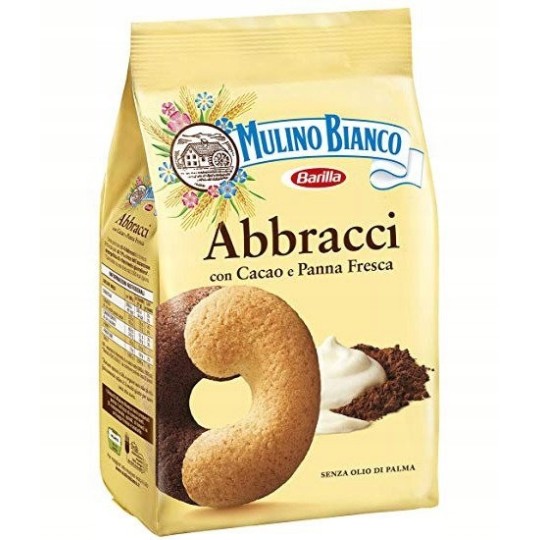 Mulino Bianco Abbracci włoskie Kruche ciasteczka kakao 350g